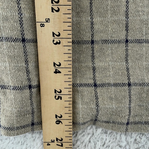 L.L. Bean Henley Shirt Mens Large Gray Windowpane Thermal Long Sleeve Made USA - Picture 5 of 7